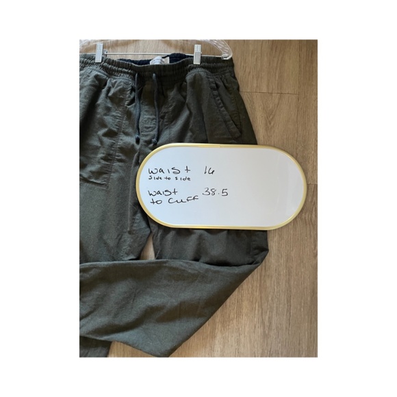 REI Cooperative Dark Green Organic Cotton Outdoor drawstring minimalist pants - Picture 4 of 4